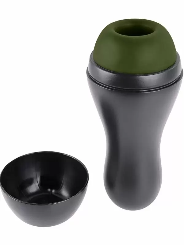 Мастурбатор Evolved Kingpin, в тубе, черный с зелёным