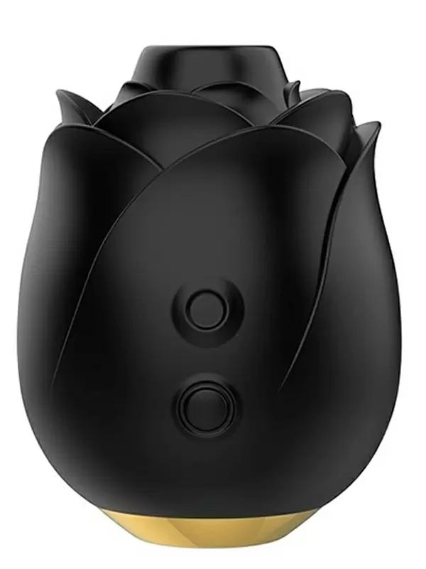 Бесконтактный стимулятор клитора Fifty Shades of Grey Hearts & Flowers, 4 режима, 7,6 см, в форме розы, черный