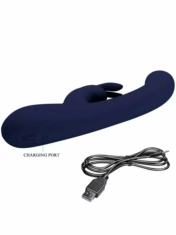 Инновационный Вибратор-кролик Baile Lamar, с LED-дисплеем, 22 см, 10 режимов