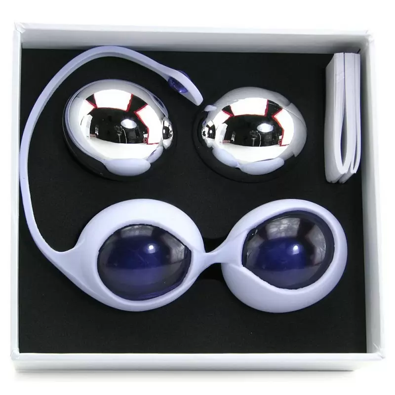 Набор вагинальных шариков Ovo L1 с держателем – фиолетовый