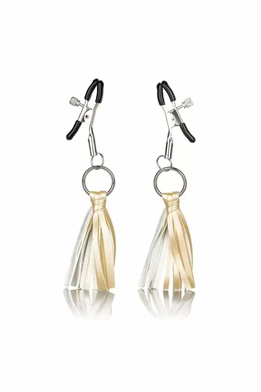 Зажимы для сосков Nipple Play Playful с кисточками - золотой