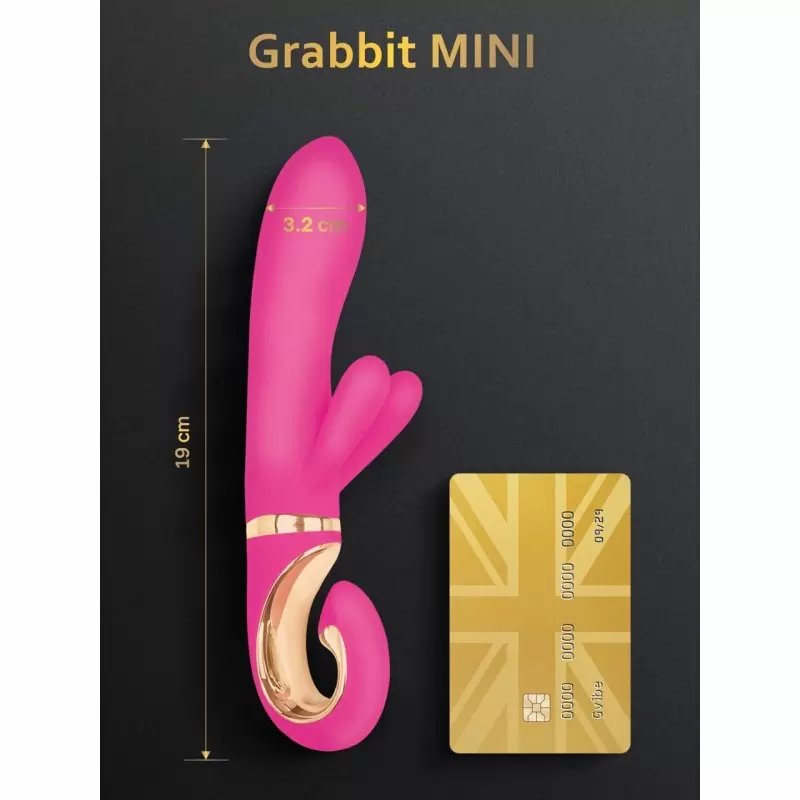 Миниатюрный вибратор-кролик Gvibe Grabbit Mini, 19х3.2 см