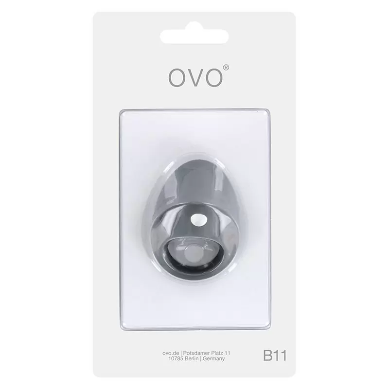 Эрекционное кольцо Ovo  B11 с вибрацией – серый