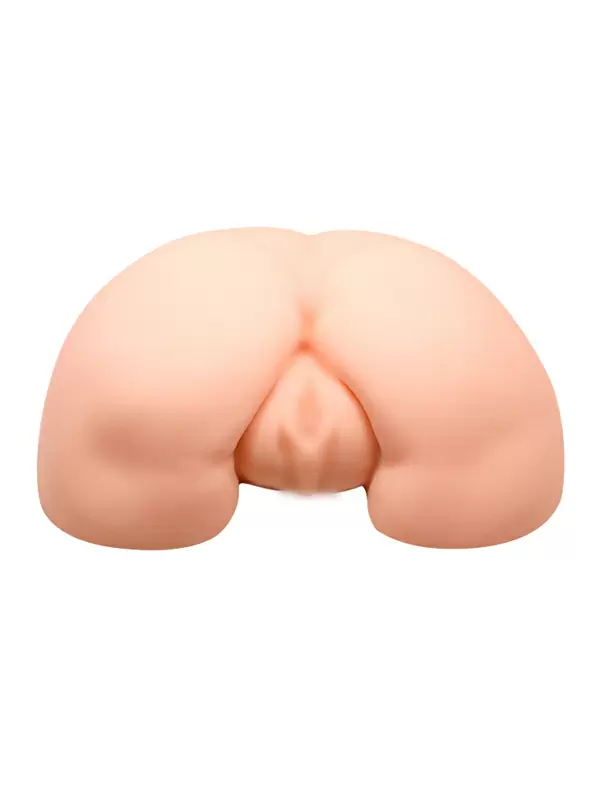 Реалистичный мастурбатор Baile, попка с двумя вибропулями, два отверстия, телесный