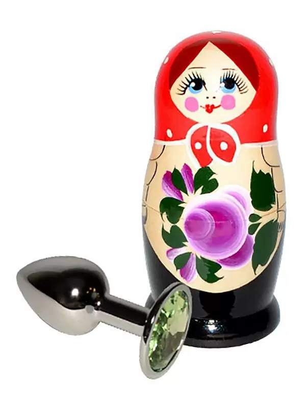 Металлический анальный плаг Sitabella со стразом – серебристый