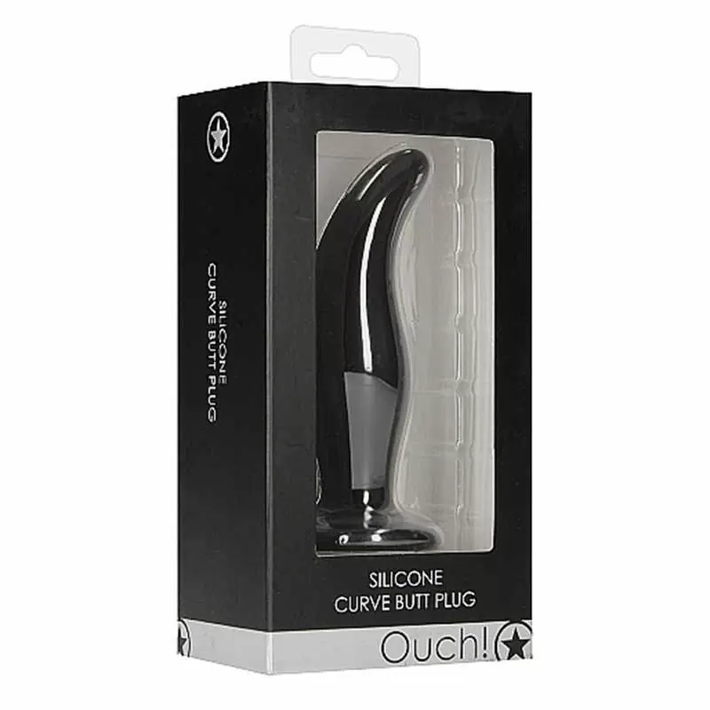 Анальная пробка в форме язычка Curve Butt Plug