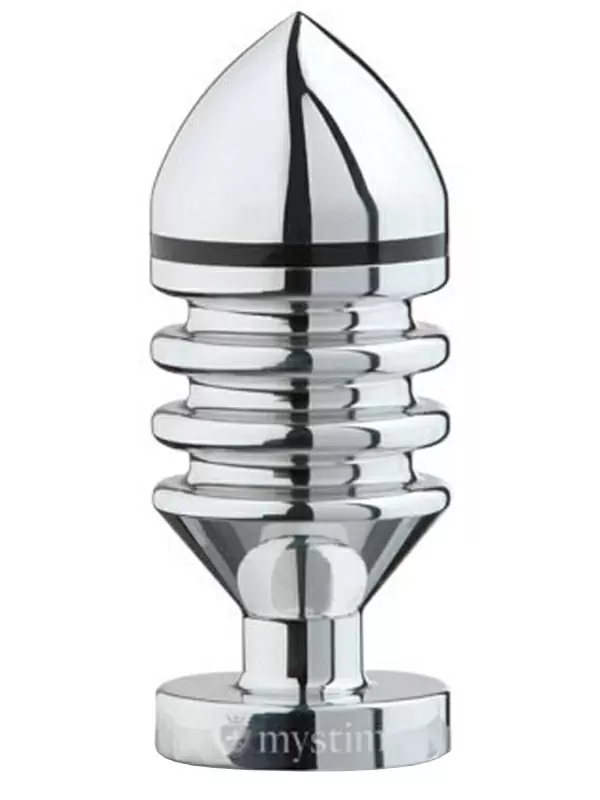 Анальный стимулятор Mystim Hector Helix S, для подключения к источнику электроимпульсов, 10 см, серебристый