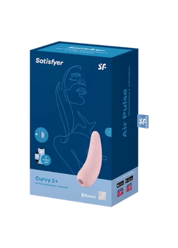 Satisfyer Curvy 2+ Розовый Вакуумный стимулятор с возможностью управления через приложение