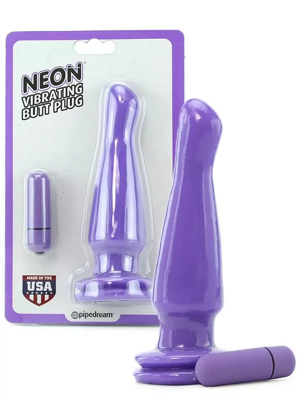 Анальный вибро-плаг Neon Vibrating Butt Plug – фиолетовый