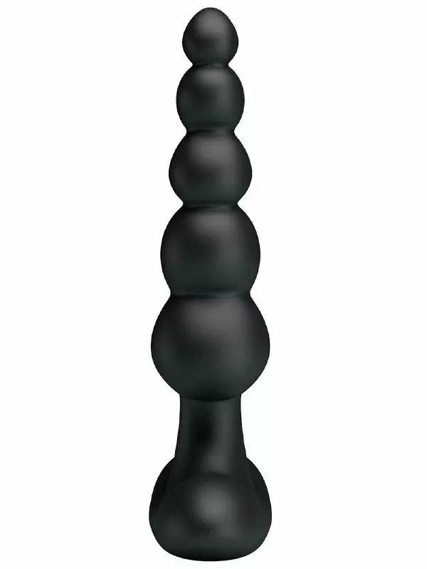 Гибкий анальный вибростимулятор Baile Corban, 5 бусин, 12 режимов, 12 см