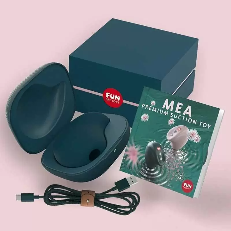 Вакуумно-волновой стимулятор клитора SUCTION TOY MEA, зеленый вельвет