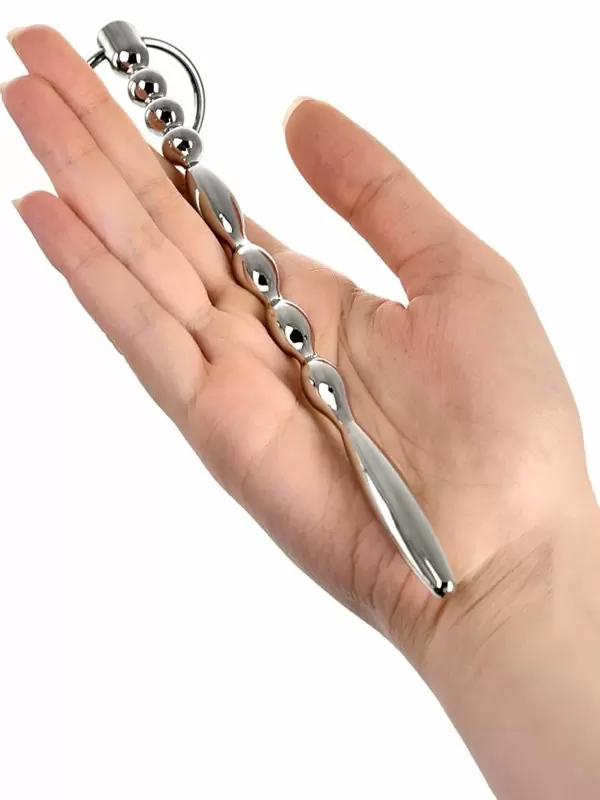 Уретральный плаг с кольцом в основании TOYFA Metal фигурный – серебристый