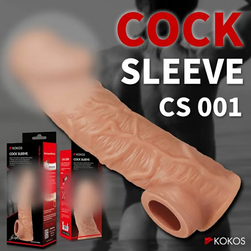 Насадка реалистик на фаллос с отверстием для мошонки EXTREME SLEEVE RES.001 Medium