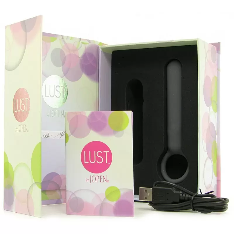 Перезаряжаемый мини-вибромассажер с кольцом Lust by Jopen L3.5 – серый