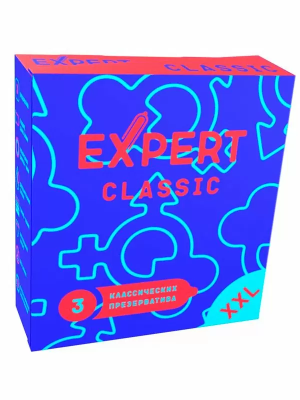 Гладкие презервативы EXPERT XXL, увеличенного размера, 3 шт