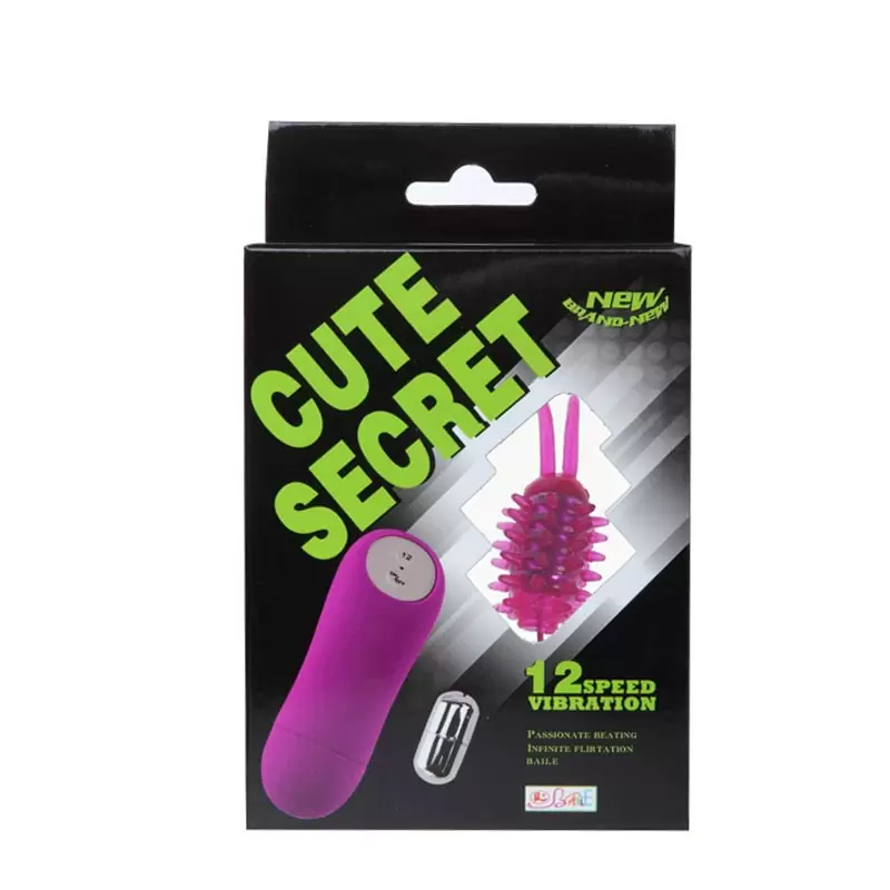 Виброяйцо Cute Secret с насадкой «Букашка» и проводным пультом управления – розовый