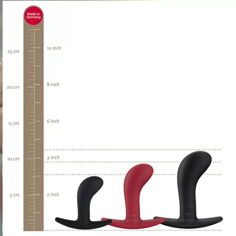 Набор анальных пробок Fun Factory пробок Bootie, 3 размера, черный, бордовый