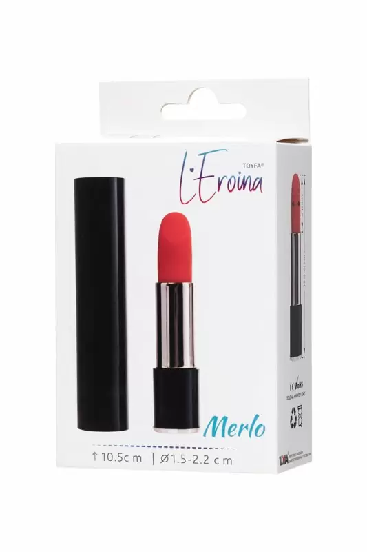 Черная вибропуля L'eroina Merlo. 10,5 см, АБС-пластик