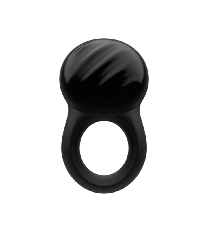 Рельефное эрекционное виброкольцо Satisfyer Signet Ring, управление через приложение, 8,3 см, черный