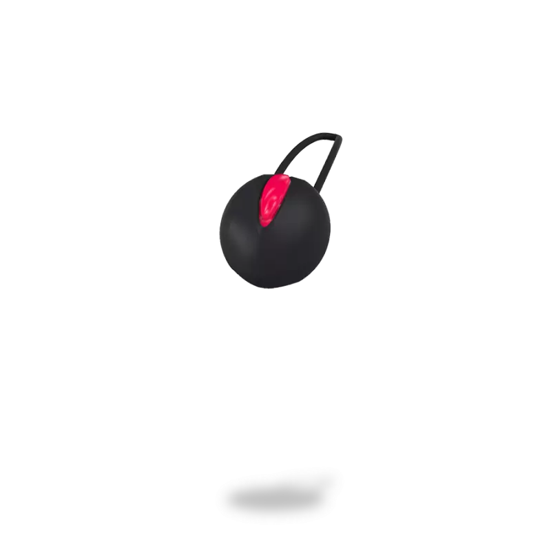 Вагинальный шарик со смещенным центром тяжести Fun Factory Smartball Uno, диаметр 3,6 см, черный