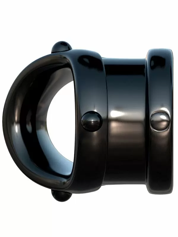 Эрекционное кольцо Pipedream Rock Hard Cock Pipe, с подхватом мошонки, ТПР, 3,3 см