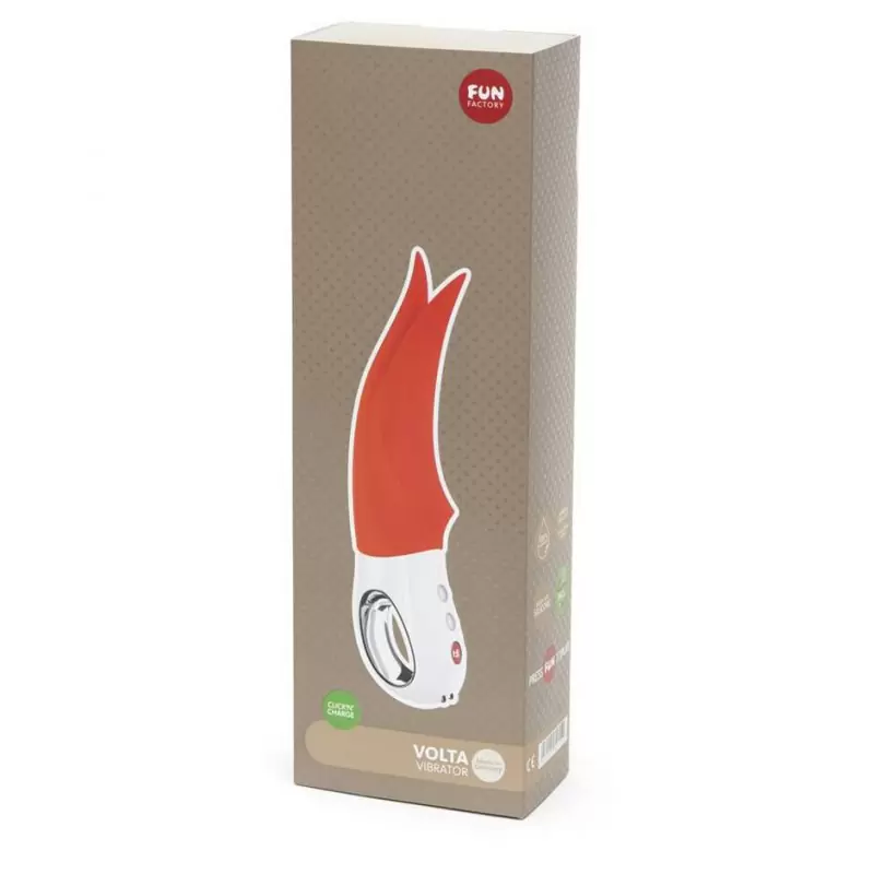 Универсальный вибратор Fun Factory Volta со стимулирующими лепестками, 12 режимов, с функцией блокировки, оранжевый