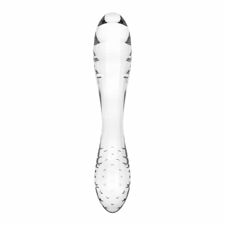 Двухсторонний фаллоимитатор Satisfyer Dazzling Crystal 1, 18 см, стеклянный, прозрачный