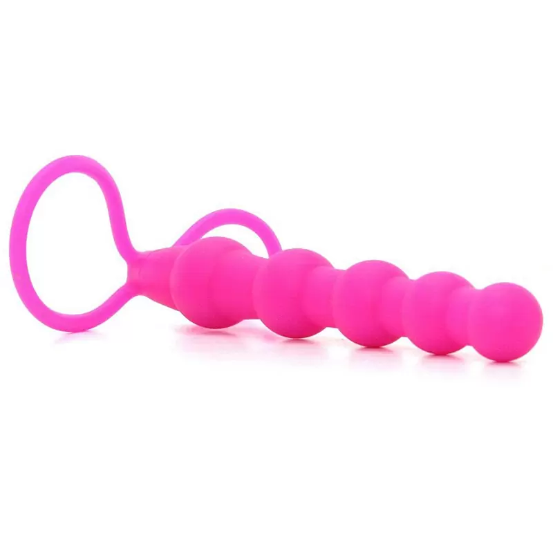Мужской страпон Beaded Dual Penetrator - Pink