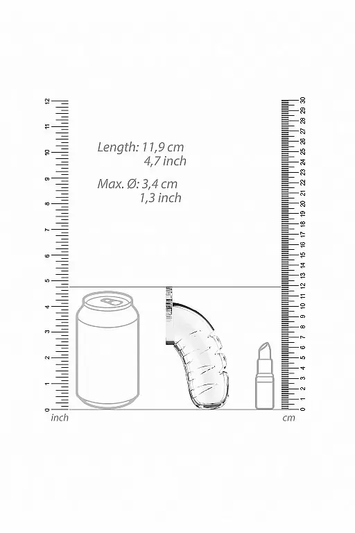 Мужской пояс верности со стимулятором уретры Cock Cage Model 16 Chastity 4.5
