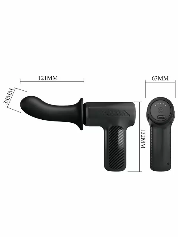 Вибратор Baile DJ Doctor с функцией толчков, 5 режимов, поступательные движения