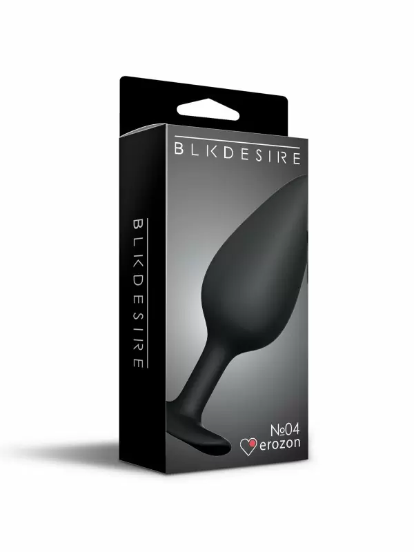 Вытянутая анальная пробка Erozon Butt plug №04 от Erozon, 9 см, силикон, черный