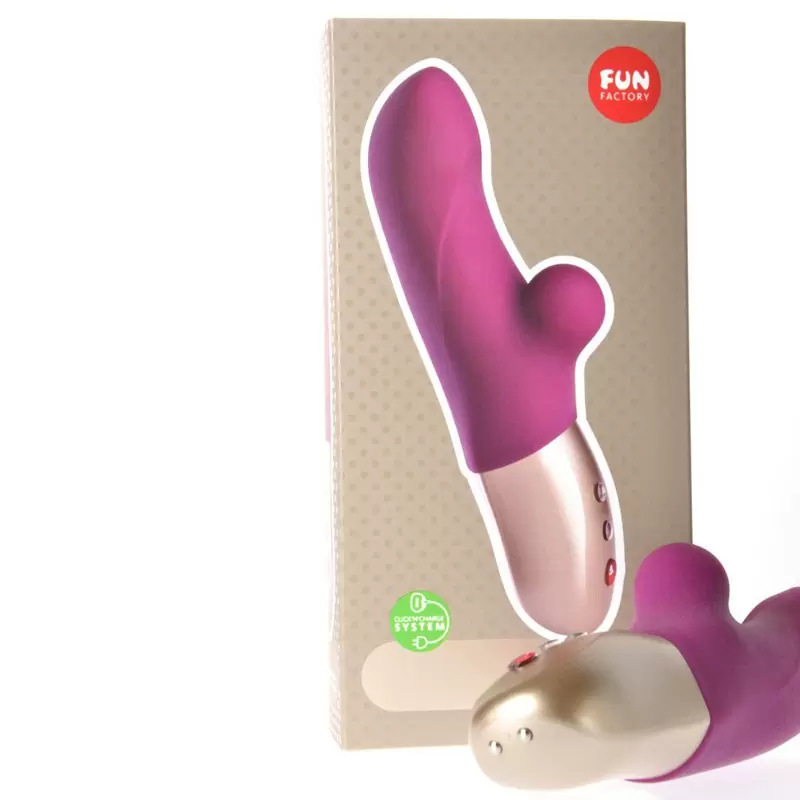 Перезаряжаемый вибратор-кролик Fun Factory Pearly, 17 см, силикон, виноградный