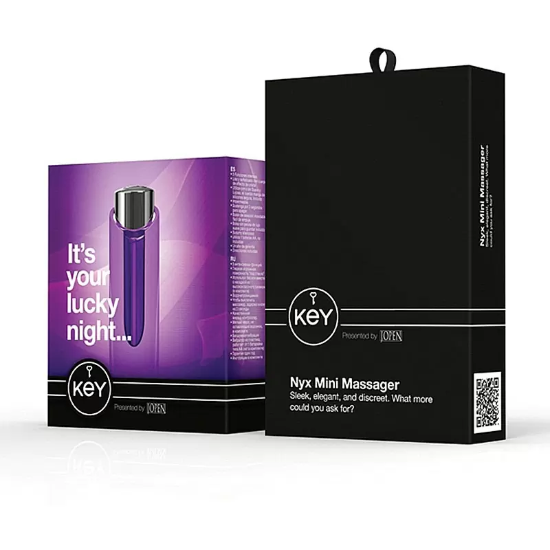 Дизайнерский мини массажер с насадкой Nyx - Lavender
