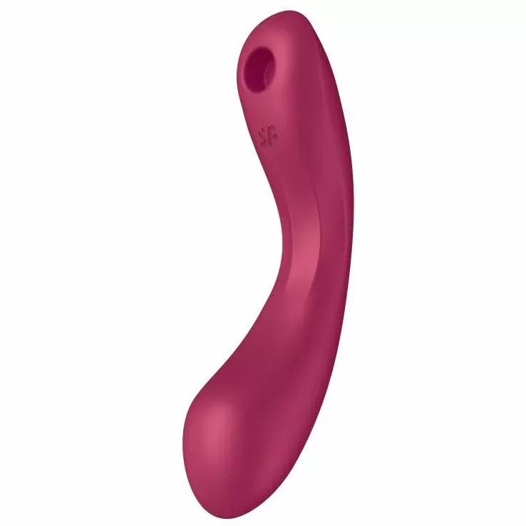 Изогнутый вибратор Satisfyer Curvy Trinity 1, с двумя моторами, 17,4 см, красный