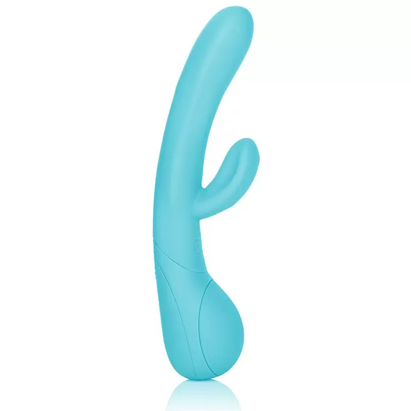 Вибромассажер Impress Tongue со стимуляцией клитора – голубой