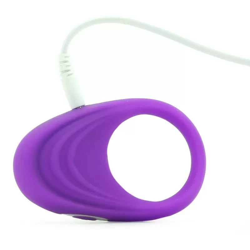 Эрекционное кольцо Embrace Pleasure Ring перезаряжаемое – фиолетовый