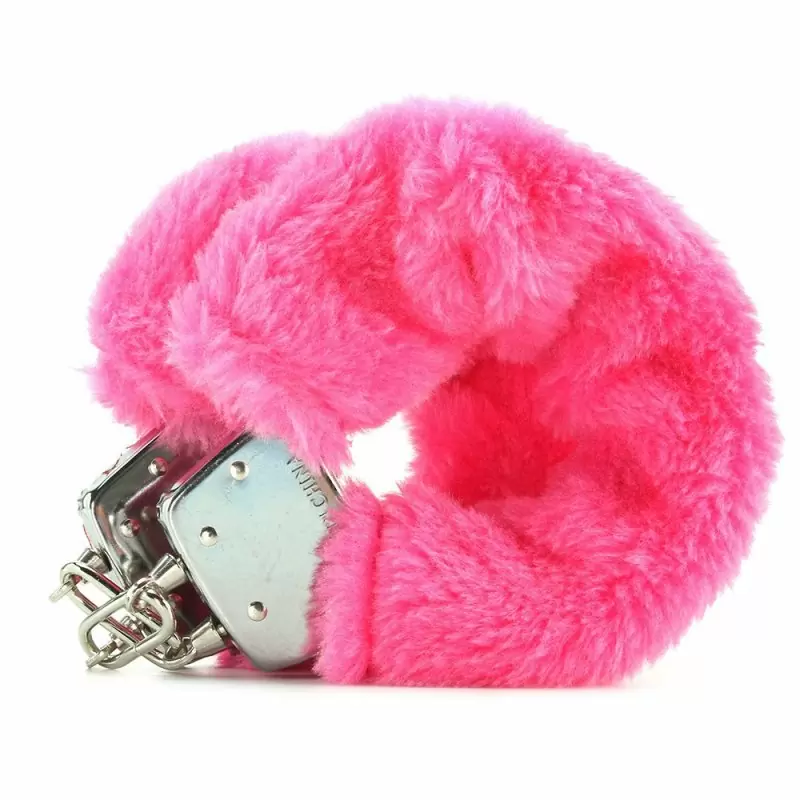 Меховые наручники Neon Furry Cuffs – розовый