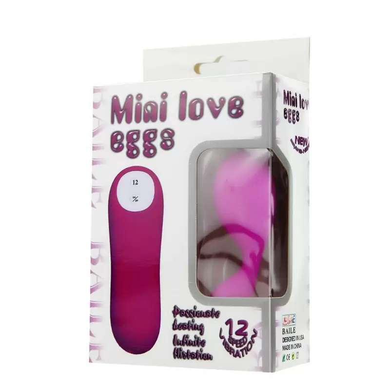 Виброяйцо Mini Love Egg на проводном управлении – розовый 
