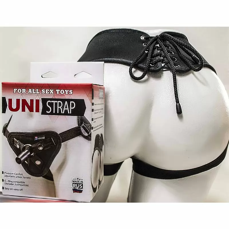 Универсальный корсетный пояс Harness Uni Strap на шнуровке – черный