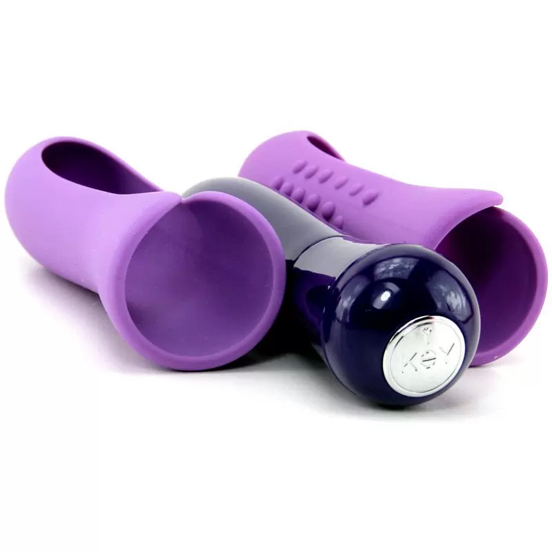 Дизайнерский мини массажер с двумя насадками Io - Lavender