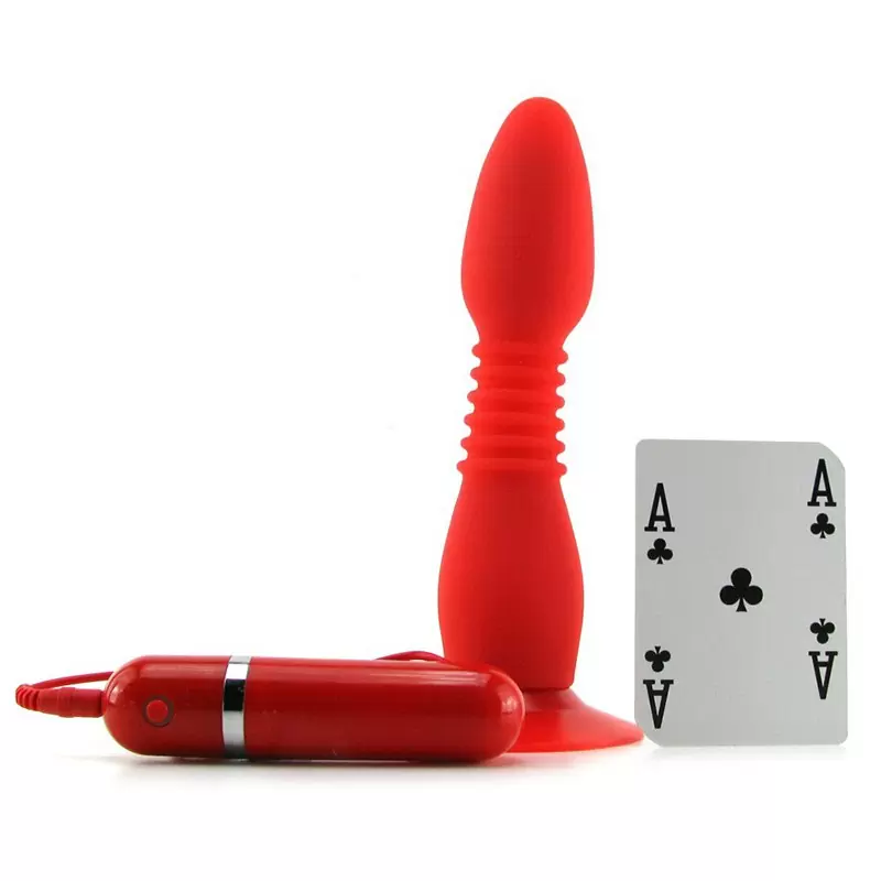 Гибкая анальная пробка с вибрацией COLT Easy Flex Glider – красная