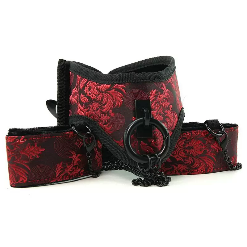 Игровой набор Scandal Posture Collar with Cuffs ошейник с наручниками