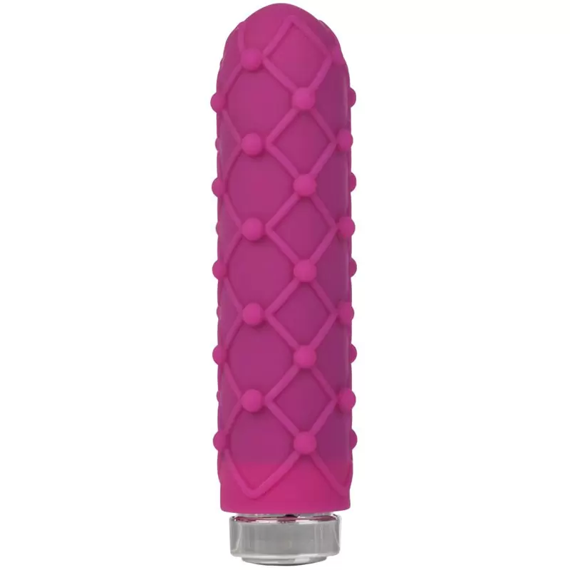 Мини вибромассажер с насадкой Charms Lace - Pink