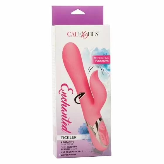 Элегантный вибратор-кролик Enchanted Tickler с функцией ротации, 12 режимов, розовый
