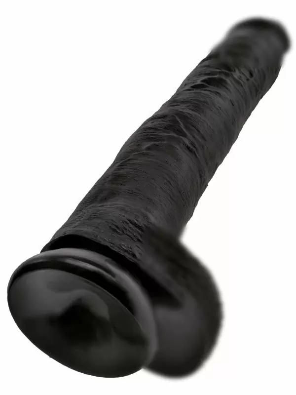 Реалистичный фаллоимитатор-гигант Pipedream King Cock 14 Cock with Balls, с мошонкой, 37,5 см, диаметр 6 см, черный