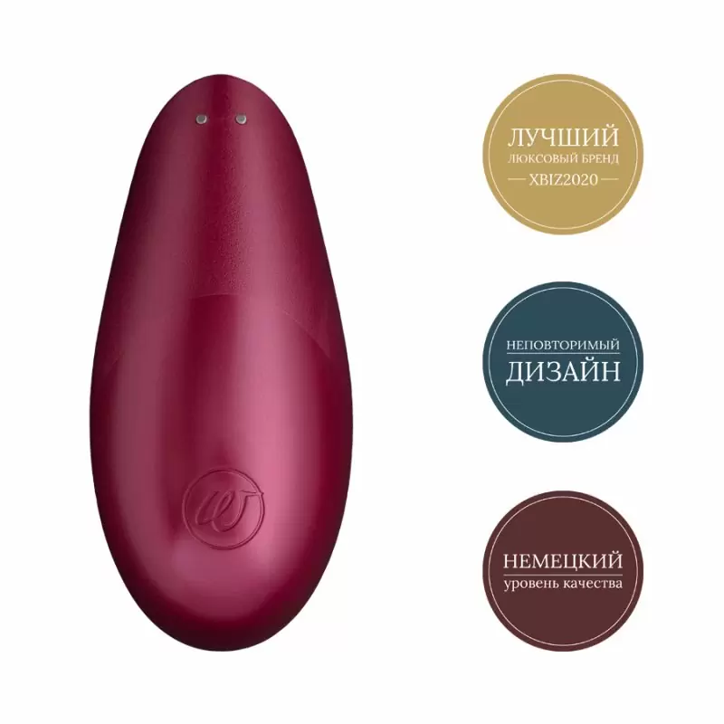 Компактный вакуумный стимулятор клитора Womanizer Liberty - красный