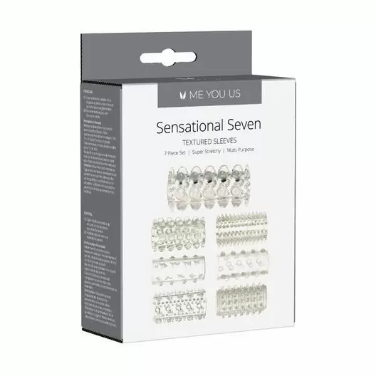 Набор насадок из эластомера Me You Us Sensual Seven Textured Sleeves, 7 шт