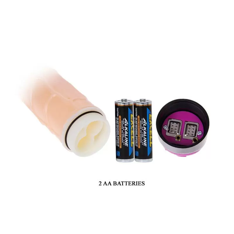 Фаллоимитатор Usa New с вибрацией и ротацией – телесный