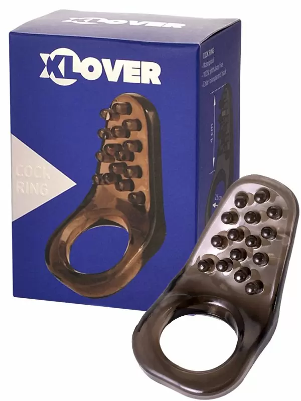 Эрекционное кольцо TOYFA XLover с текстурированным клиторальным стимулятором – серый