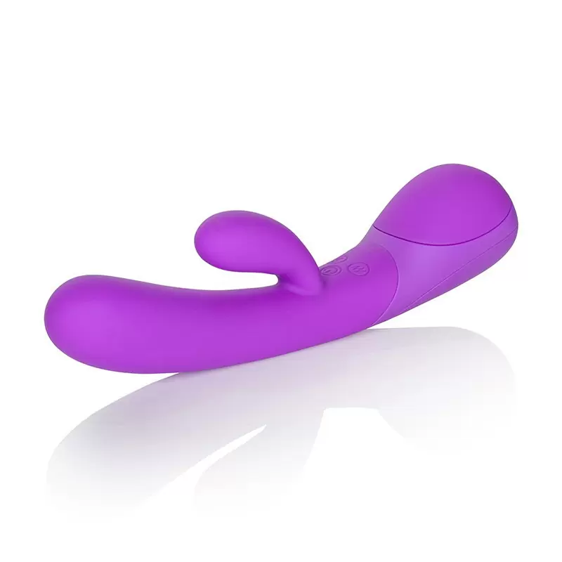 Изогнутый вибратор-кролик Impress “g”, 21 см, 12 режимов, силикон,  фиолетовый